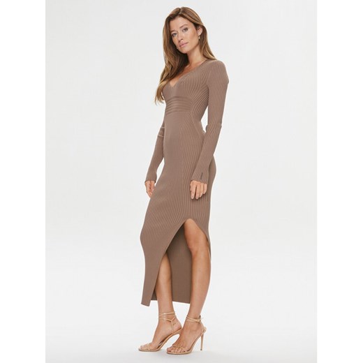 Calvin Klein Sukienka dzianinowa K20K205997 Beżowy Slim Fit ze sklepu MODIVO w kategorii Sukienki - zdjęcie 182735410