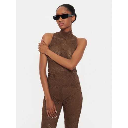 Gestuz Top Hilma 10909260 Brązowy Slim Fit ze sklepu MODIVO w kategorii Bluzki damskie - zdjęcie 182735462