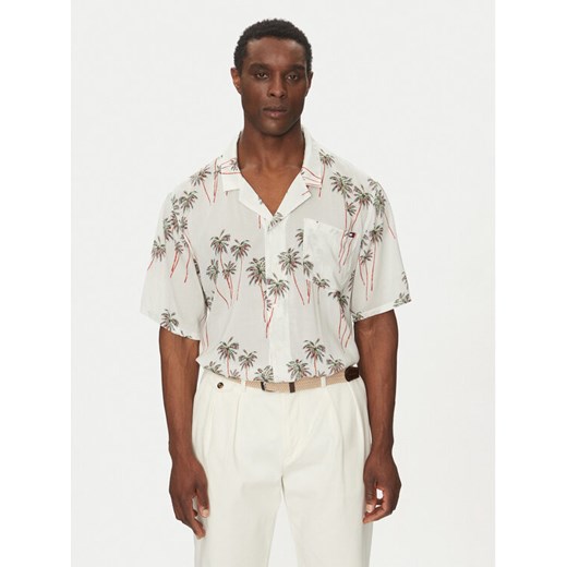 Tommy Hilfiger Koszula Bowling Shirt Print UM0UM03227 Beżowy Regular Fit ze sklepu MODIVO w kategorii Koszule męskie - zdjęcie 182735521