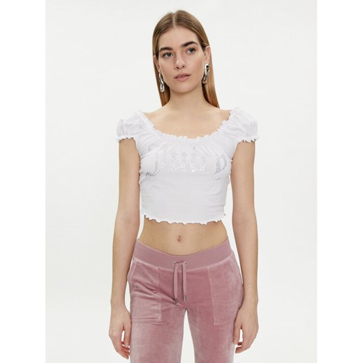 Juicy Couture Bluzka Brodie JCWCT23309 Biały Regular Fit ze sklepu MODIVO w kategorii Bluzki damskie - zdjęcie 182735544