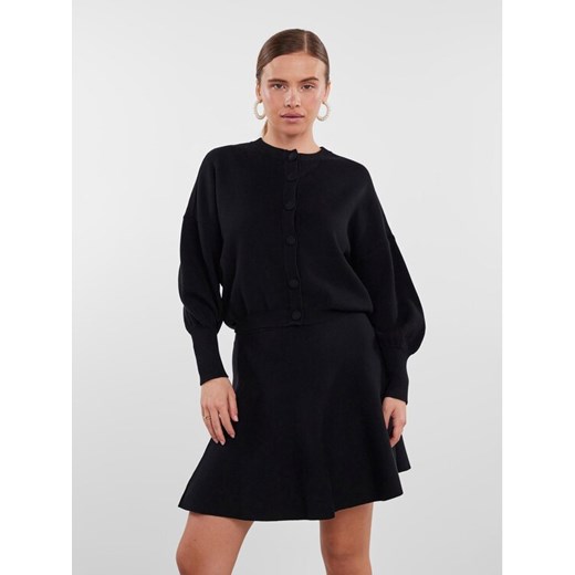 YAS Kardigan 26030699 Czarny Regular Fit ze sklepu MODIVO w kategorii Swetry damskie - zdjęcie 182735603