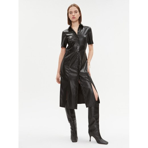 DKNY Sukienka z imitacji skóry DD3D4101 Czarny Regular Fit ze sklepu MODIVO w kategorii Sukienki - zdjęcie 182735654