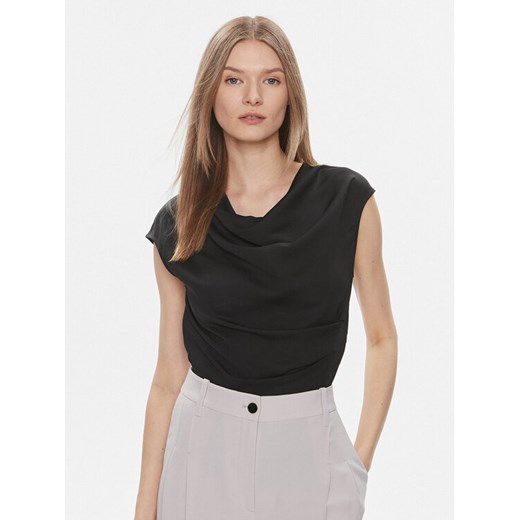 Calvin Klein Bluzka K20K206281 Czarny Slim Fit ze sklepu MODIVO w kategorii Bluzki damskie - zdjęcie 182735663