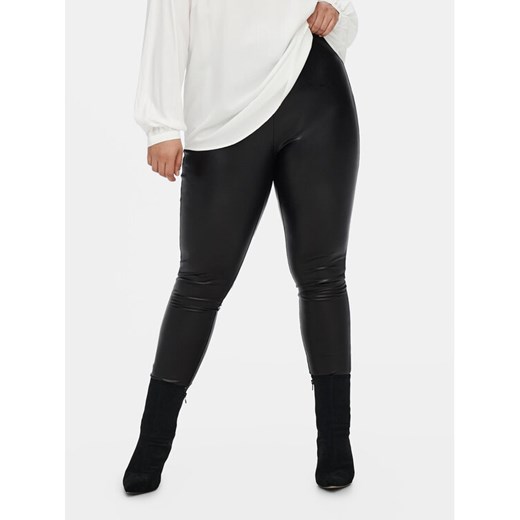 ONLY Carmakoma Legginsy Hanna 15233969 Czarny Skinny Fit ze sklepu MODIVO w kategorii Spodnie damskie - zdjęcie 182735700