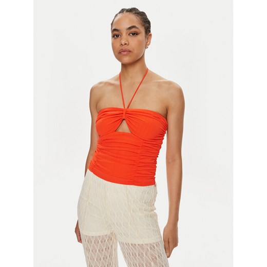 Gestuz Top Alicia 10909080 Pomarańczowy Slim Fit ze sklepu MODIVO w kategorii Bluzki damskie - zdjęcie 182735713