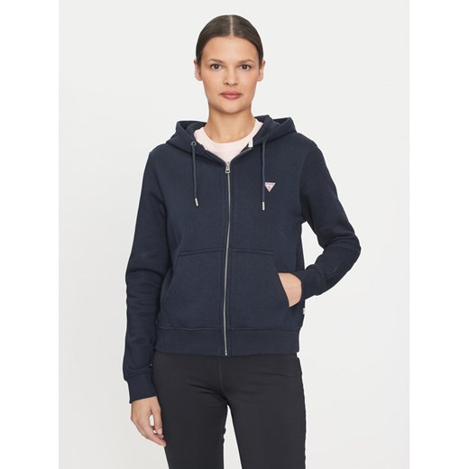 Guess Jeans Bluza W4YQ03 KC811 Granatowy Regular Fit ze sklepu MODIVO w kategorii Bluzy damskie - zdjęcie 182735774