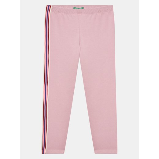 United Colors Of Benetton Legginsy 3DKEGF02W Różowy Slim Fit ze sklepu MODIVO w kategorii Spodnie dziewczęce - zdjęcie 182735800