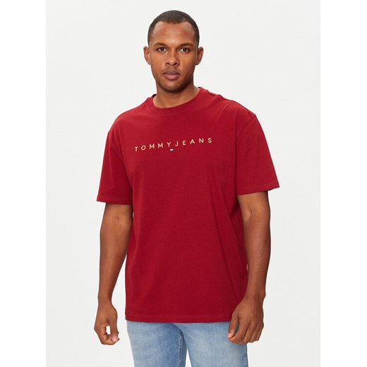Tommy Jeans T-Shirt DM0DM19694 Czerwony Regular Fit ze sklepu MODIVO w kategorii T-shirty męskie - zdjęcie 182735814