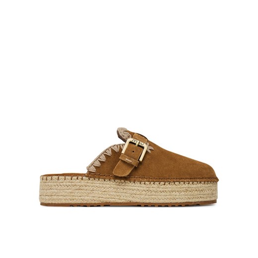 Mou Espadryle Jute clog plain MU.SW641000A Brązowy ze sklepu MODIVO w kategorii Espadryle damskie - zdjęcie 182735823