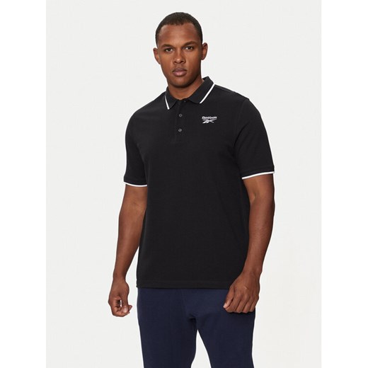Reebok Polo Identity Small Logo Polo 100073035 Czarny Regular Fit ze sklepu MODIVO w kategorii T-shirty męskie - zdjęcie 182735870