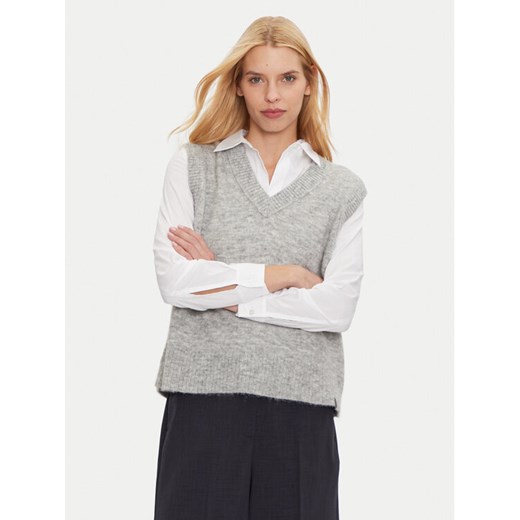 Calvin Klein Jeans Sweter J20J224637 Szary Regular Fit ze sklepu MODIVO w kategorii Swetry damskie - zdjęcie 182735892