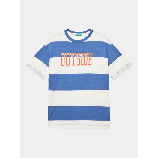 United Colors Of Benetton T-Shirt 3ZNBC10BN Niebieski Regular Fit ze sklepu MODIVO w kategorii T-shirty chłopięce - zdjęcie 182735930