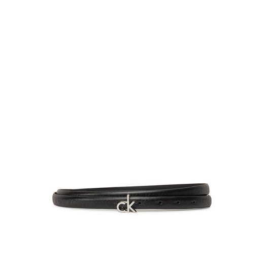 Calvin Klein Pasek Damski Ck Buckle Skinny Belt 1.5_Mono K60K612933 Czarny ze sklepu MODIVO w kategorii Paski damskie - zdjęcie 182735950