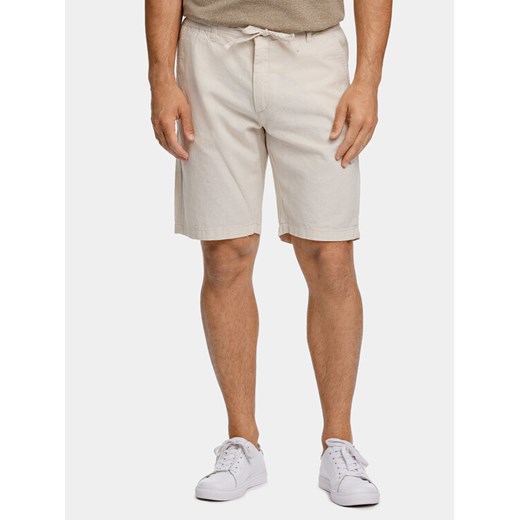Lindbergh Szorty materiałowe 30-508003 Beżowy Relaxed Fit ze sklepu MODIVO w kategorii Spodenki męskie - zdjęcie 182736031