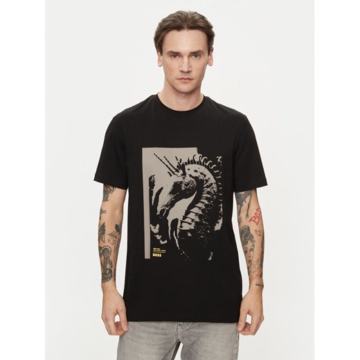 Boss T-Shirt Te_Sea_Horse 50515626 Czarny Regular Fit ze sklepu MODIVO w kategorii T-shirty męskie - zdjęcie 182736111