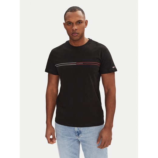 Tommy Jeans T-Shirt Entry Graphic DM0DM20779 Czarny Slim Fit ze sklepu MODIVO w kategorii T-shirty męskie - zdjęcie 182736142