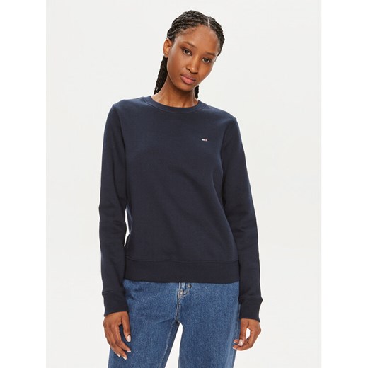 Tommy Jeans Bluza Flag DW0DW19726 Granatowy Regular Fit ze sklepu MODIVO w kategorii Bluzy damskie - zdjęcie 182736172