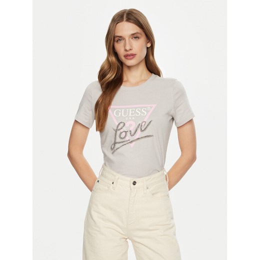 Guess T-Shirt W5RI10 I3Z14 Szary Regular Fit ze sklepu MODIVO w kategorii Bluzki damskie - zdjęcie 182736182