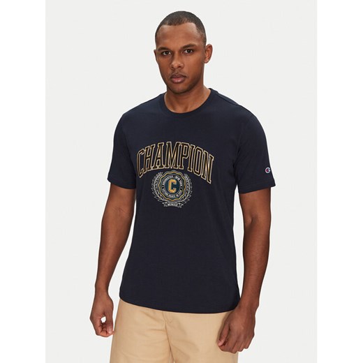 Champion T-Shirt 221174 Granatowy Regular Fit ze sklepu MODIVO w kategorii T-shirty męskie - zdjęcie 182736340