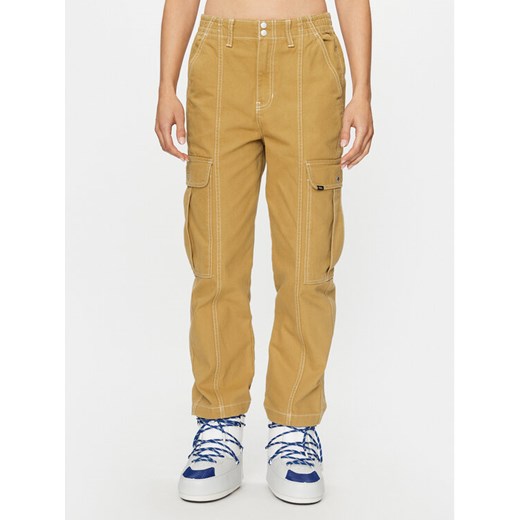 Vans Spodnie materiałowe Sidewalk Pant VN000GWNBYA1 Beżowy Loose Fit ze sklepu MODIVO w kategorii Spodnie damskie - zdjęcie 182736511