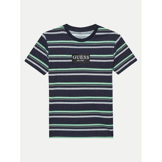 Guess T-Shirt L4YI24 K8HM3 Granatowy Regular Fit ze sklepu MODIVO w kategorii T-shirty chłopięce - zdjęcie 182736532