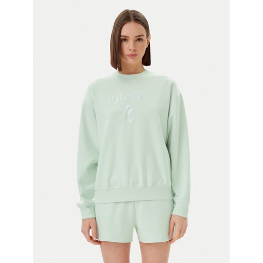 Guess Bluza V5RQ12 KC3D2 Zielony Regular Fit ze sklepu MODIVO w kategorii Bluzy damskie - zdjęcie 182736550