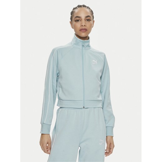 Puma Bluza T7 624211 Niebieski Relaxed Fit ze sklepu MODIVO w kategorii Bluzy damskie - zdjęcie 182736592