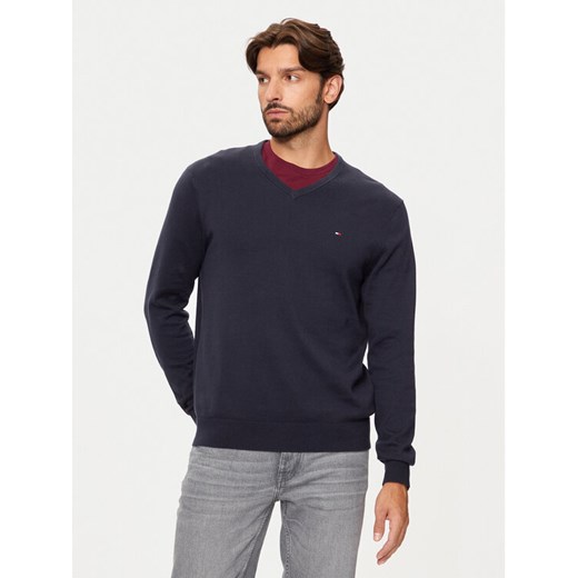 Tommy Hilfiger Sweter Essential MW0MW14745 Granatowy Regular Fit ze sklepu MODIVO w kategorii Swetry męskie - zdjęcie 182736610