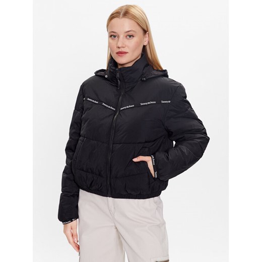 Tommy Jeans Kurtka przejściowa DW0DW16100 Czarny Regular Fit ze sklepu MODIVO w kategorii Kurtki damskie - zdjęcie 182736674