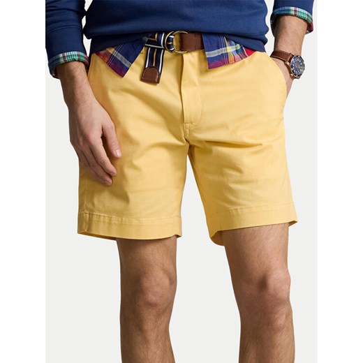 Polo Ralph Lauren Szorty materiałowe 710799213011 Żółty Slim Fit ze sklepu MODIVO w kategorii Spodenki męskie - zdjęcie 182736753