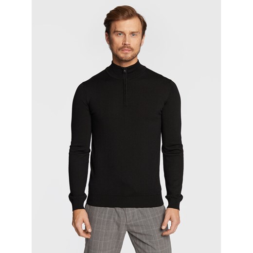 Hugo Sweter San Quirin-M 50474175 Czarny Regular Fit ze sklepu MODIVO w kategorii Swetry męskie - zdjęcie 182736784