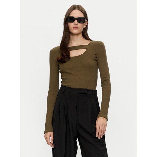 Brave Soul Bluzka LLT-248NALA Khaki Slim Fit ze sklepu MODIVO w kategorii Bluzki damskie - zdjęcie 182736812
