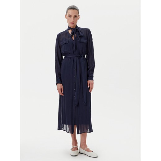 TWINSET Sukienka koszulowa 251TP2260 Granatowy Loose Fit ze sklepu MODIVO w kategorii Sukienki - zdjęcie 182736821