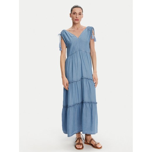 Pepe Jeans Sukienka codzienna Effie PL953664 Niebieski Loose Fit ze sklepu MODIVO w kategorii Sukienki - zdjęcie 182736831