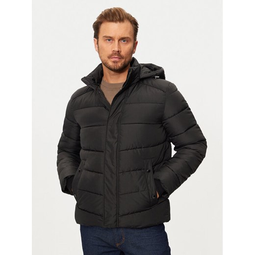 Geox Kurtka zimowa Leitan M4628C T3144 F9000 Czarny Regular Fit ze sklepu MODIVO w kategorii Kurtki męskie - zdjęcie 182736840