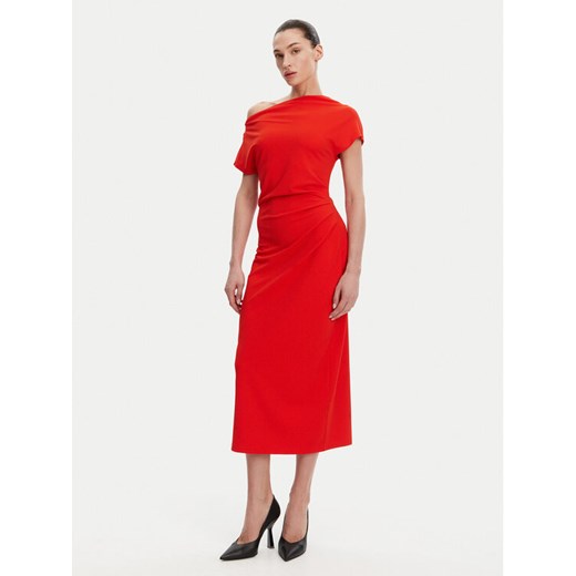French Connection Sukienka koktajlowa 71YDO Czerwony Slim Fit ze sklepu MODIVO w kategorii Sukienki - zdjęcie 182736920