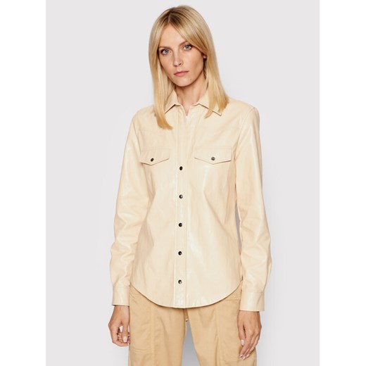 Pinko Koszula Ciambella 2 1G16EB 7866 Beżowy Regular Fit ze sklepu MODIVO w kategorii Koszule damskie - zdjęcie 182736940