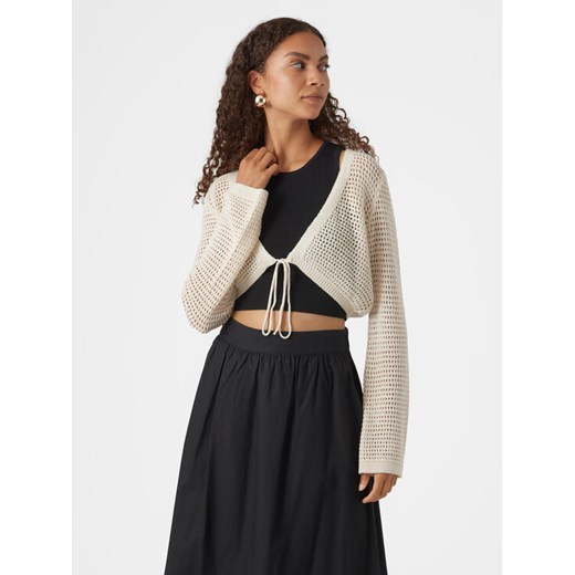 Vero Moda Kardigan Madera 10300292 Beżowy Regular Fit ze sklepu MODIVO w kategorii Swetry damskie - zdjęcie 182736960