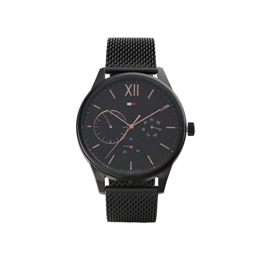 Tommy Hilfiger Zegarek Damon 1791420 Czarny ze sklepu MODIVO w kategorii Zegarki - zdjęcie 182737113