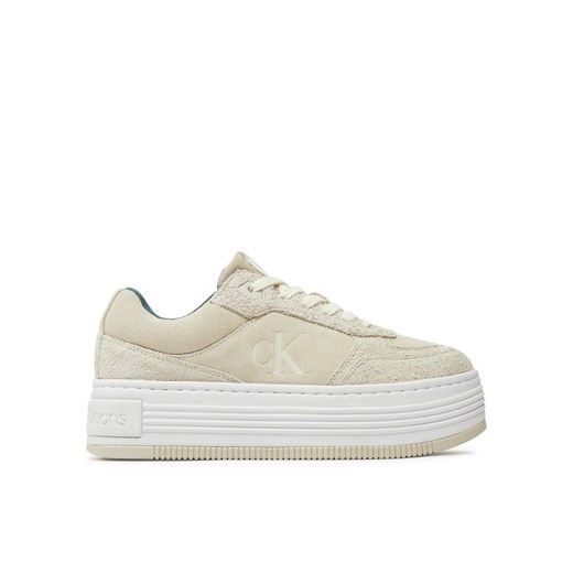 Calvin Klein Jeans Sneakersy Bold Platf Laceup Low Mg Suede YW0YW01575 Beżowy 39 MODIVO