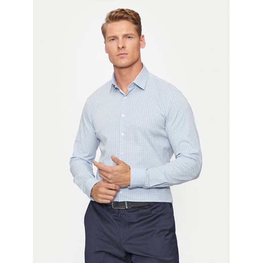 Calvin Klein Koszula K10K113163 Niebieski Slim Fit ze sklepu MODIVO w kategorii Koszule męskie - zdjęcie 182737150