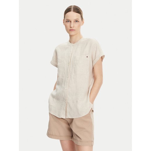 Tommy Hilfiger Koszula WW0WW44715 Beżowy Regular Fit ze sklepu MODIVO w kategorii Koszule damskie - zdjęcie 182737214