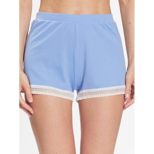 Sloggi Szorty piżamowe Go Ribbed 10215264 Niebieski Regular Fit ze sklepu MODIVO w kategorii Piżamy damskie - zdjęcie 182737274