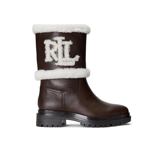 Lauren Ralph Lauren Botki Carter 802915439002 Brązowy ze sklepu MODIVO w kategorii Kozaki damskie - zdjęcie 182737293