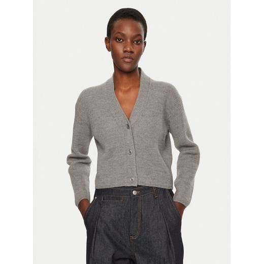Max Mara Leisure Kardigan York 2426346048 Szary Regular Fit ze sklepu MODIVO w kategorii Swetry damskie - zdjęcie 182737330
