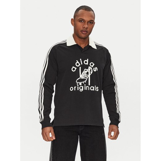 adidas Polo Rugby JD1091 Czarny Regular Fit ze sklepu MODIVO w kategorii T-shirty męskie - zdjęcie 182737361