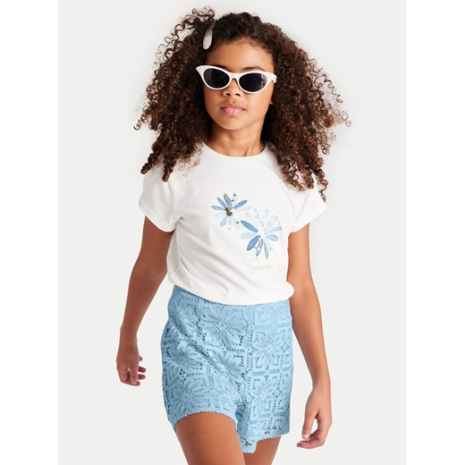 Mayoral T-Shirt 6020 Écru Regular Fit ze sklepu MODIVO w kategorii Bluzki dziewczęce - zdjęcie 182737443