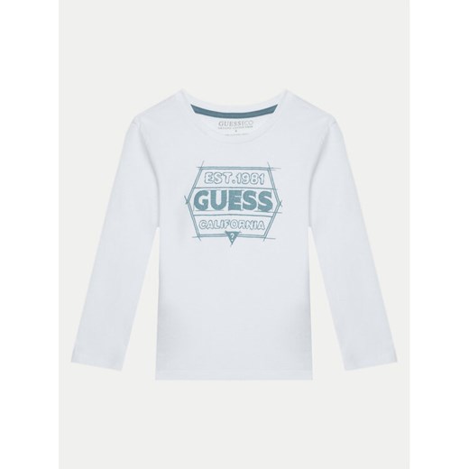 Guess Bluzka N5RI26 K8HM4 Biały Regular Fit ze sklepu MODIVO w kategorii Bluzki dziewczęce - zdjęcie 182737520