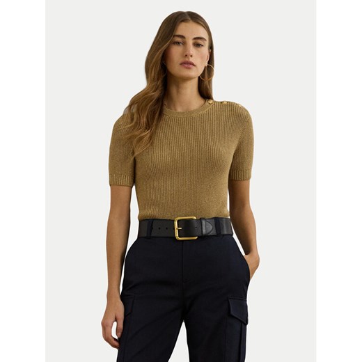 LAUREN RALPH LAUREN Sweter 200957475001 Złoty ze sklepu MODIVO w kategorii Swetry damskie - zdjęcie 182737530