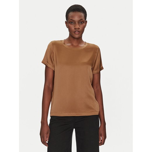 ViCOLO Bluzka TD0007 Brązowy Relaxed Fit ze sklepu MODIVO w kategorii Bluzki damskie - zdjęcie 182737532